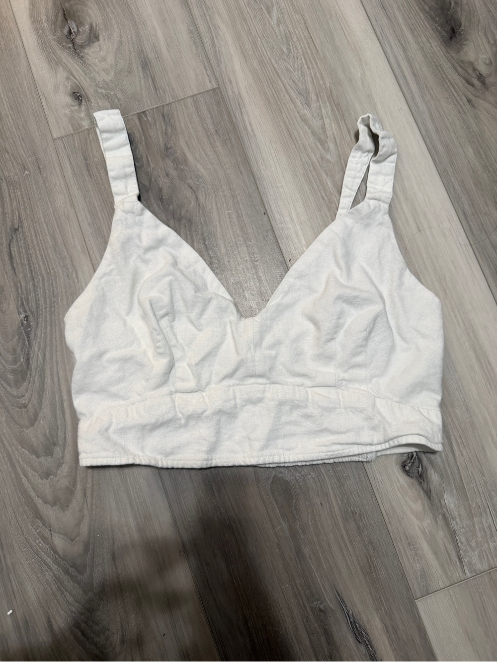 White Abercrombie & Fitch crop top Size M